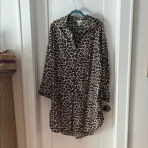 H&M Animal Print Long Sleeve Dress